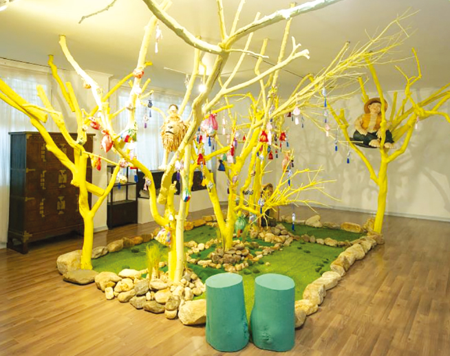 소원을 매단 신목 설치